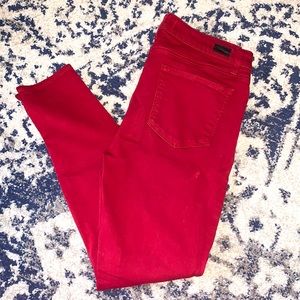 Paige Red Skinny Jeans Size 31